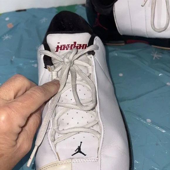 Air Jordan Team Elite II White/Varsity White Red Black Sz 13 model 310011-130