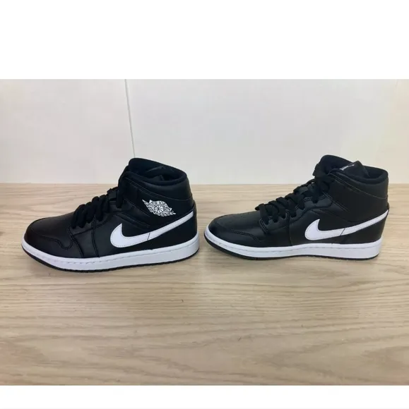 Air Jordan Wmns Air Jordan 1 Mid Black White BQ6472-011 Authenticity Guaranteed