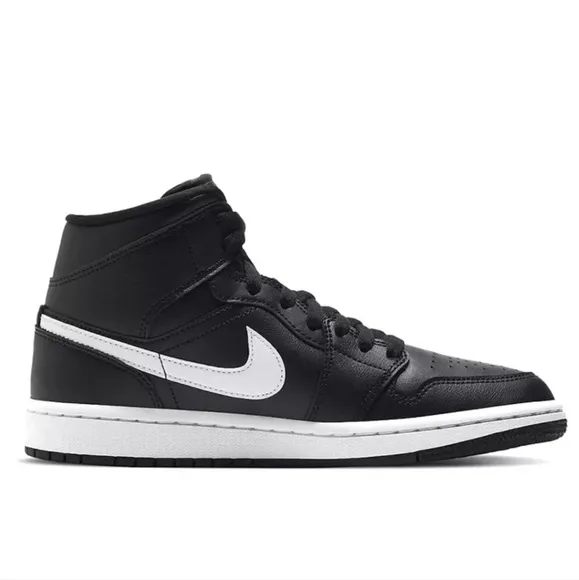 Air Jordan Wmns Air Jordan 1 Mid Black White BQ6472-011 Authenticity Guaranteed