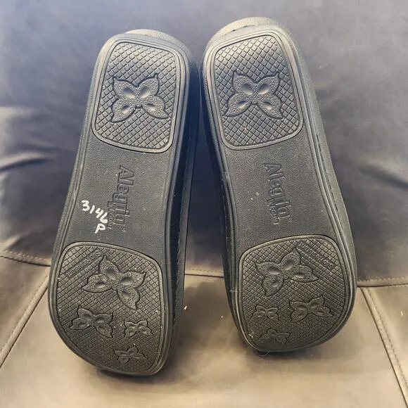 Alegria Debra Black Sprigs Clog Shoes Size 11