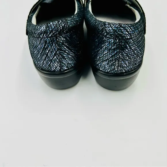 Alegria shoes Lauryn clogs leather clogs metallic like new blue women size EU 38