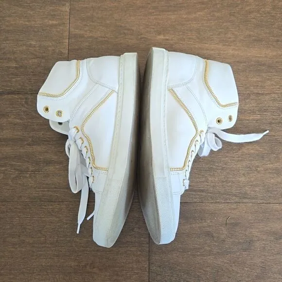 Alessandro Dell'acqua Leather high top sneaker shoes 39.5 9.5