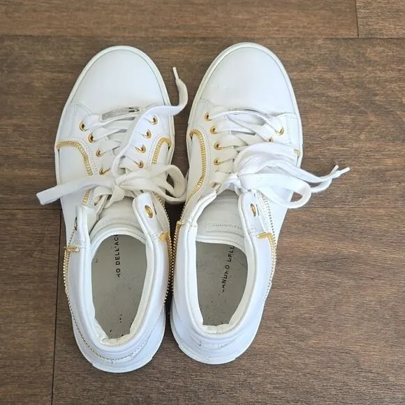 Alessandro Dell'acqua Leather high top sneaker shoes 39.5 9.5