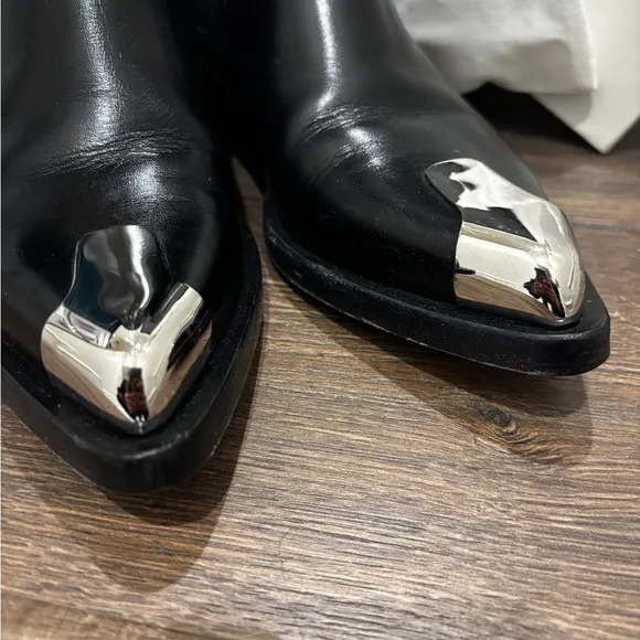 Alexander McQueen Black Leather Men's Shoes