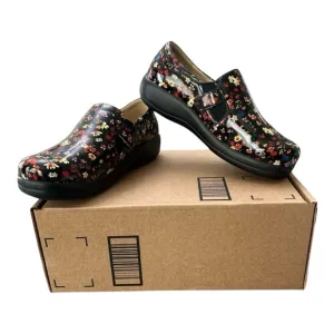 Algeria by PG Lite Kara Black Red Floral Slip-On Comfortable Kindred Mule Shoes