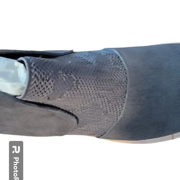 All Black Womens Nu Banded Gray Ankle Boots Shoes 36.5 Medium