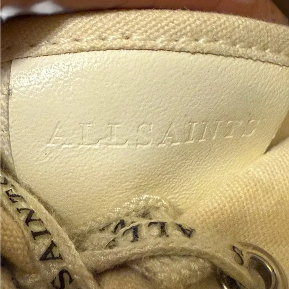 All Saints Women's Cream High-Top Sneakers