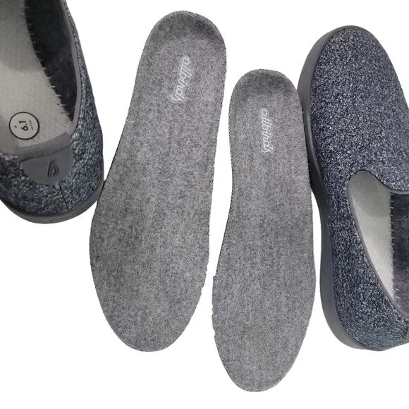 Allbirds Lounger Grey Flat Loafer Wool Round Toe Slip On Washable Comfort Size 7
