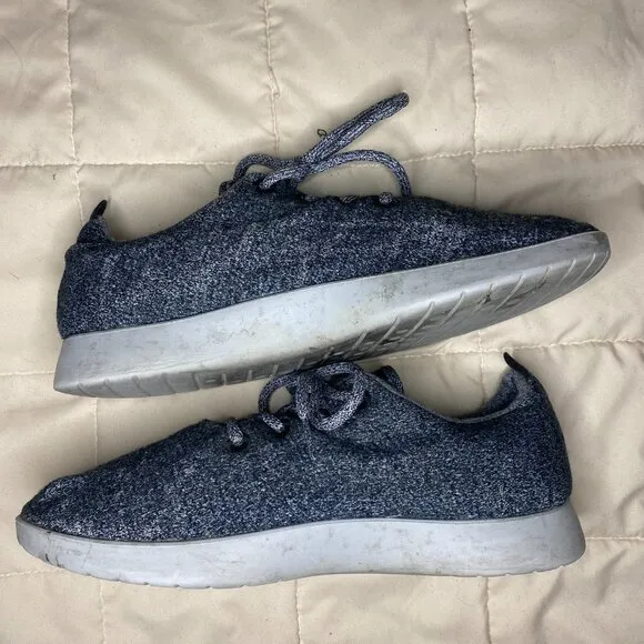 Allbirds Mens Natural Grey Wool Runner Lace Up Low Top Sneaker Shoes Size 11