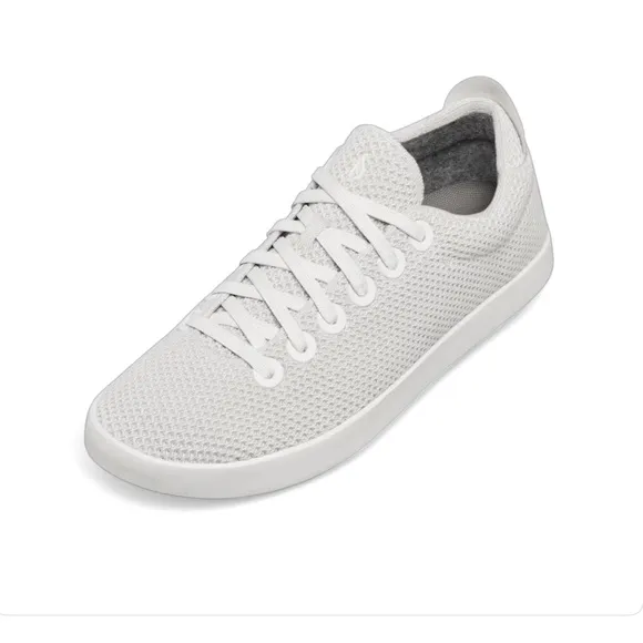 Allbirds Men’s Size 10 White Knit Sneakers Lace-Up Lightweight Eco Shoes