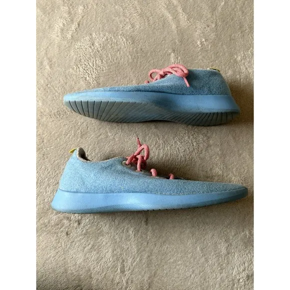 Allbirds Men's Size 9M Wool Runners Light Blue Special‎ Edition Lace Up Shoes