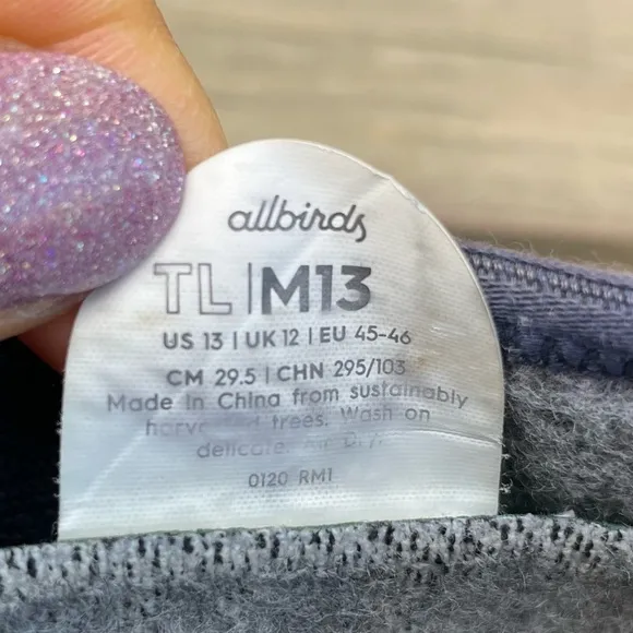 Allbirds Navy Tree Runners shoes size 13