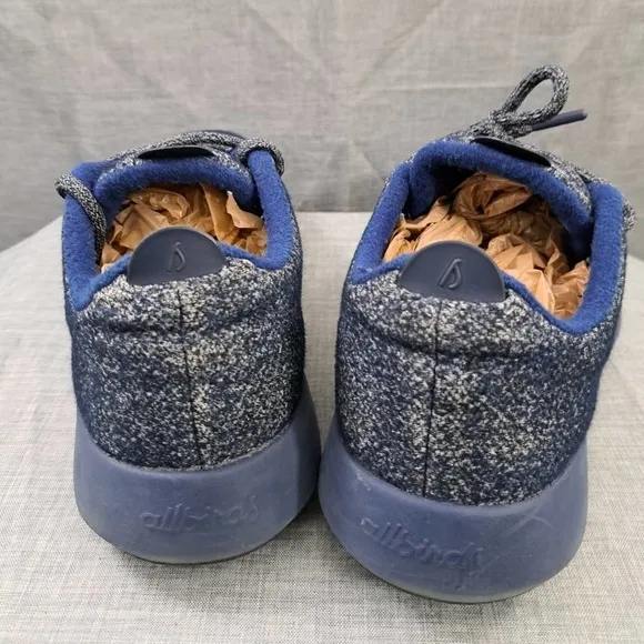 Allbirds Shoes Mens Size 13 WRM Wool Runner Mizzles Shoes Blue Low Top 0521 NV1