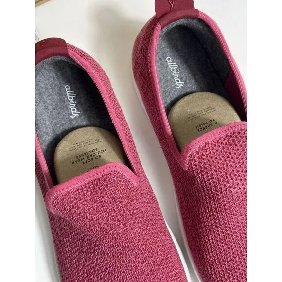 Allbirds Tree Loungers Slip On Loafer Shoes Lux Pink Knit Sneakers Mens 13 NEW