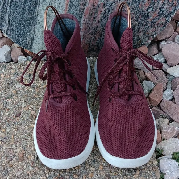 Allbirds Tree Toppers Burgundy Lace Up Sneakers Mens Shoes Sz 10
