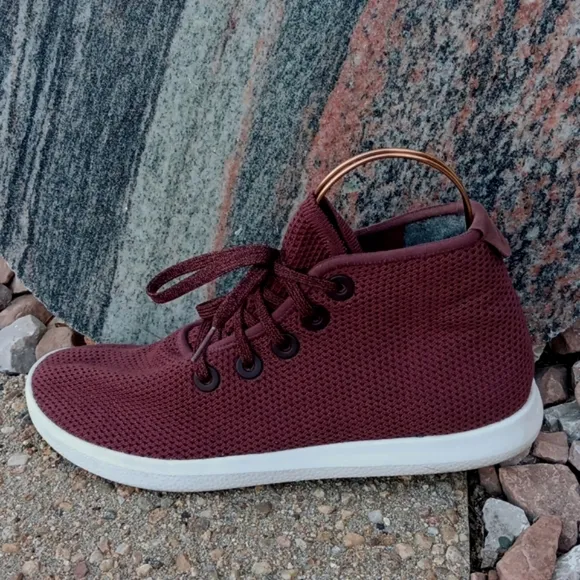 Allbirds Tree Toppers Burgundy Lace Up Sneakers Mens Shoes Sz 10