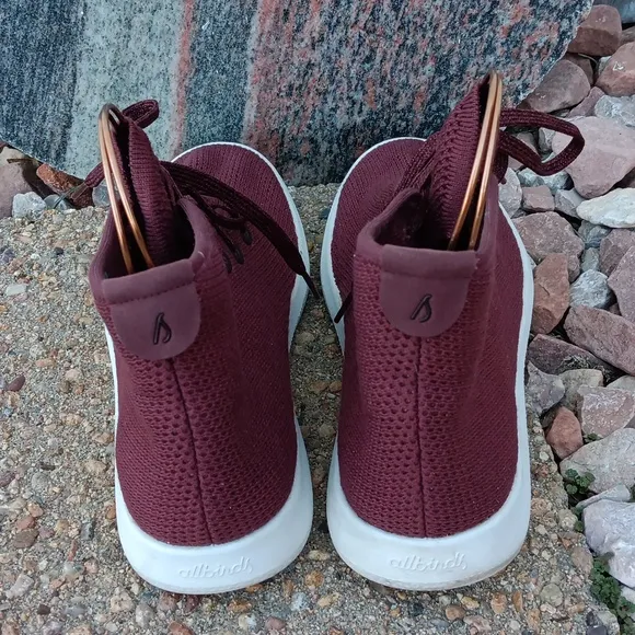 Allbirds Tree Toppers Burgundy Lace Up Sneakers Mens Shoes Sz 10
