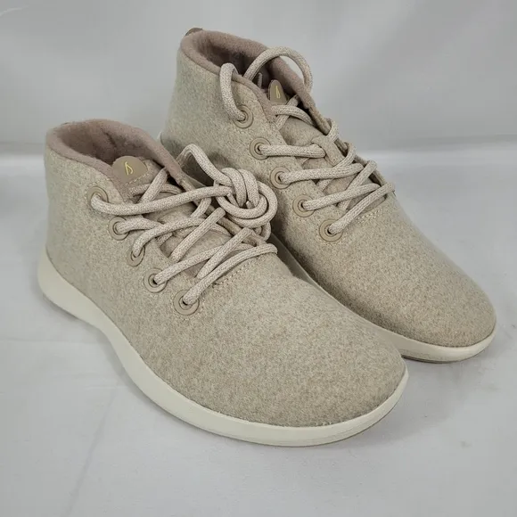 Allbirds Women's Wool Runner-up Mizzle High Top Sneaker Stony Cream Size 10 NIB