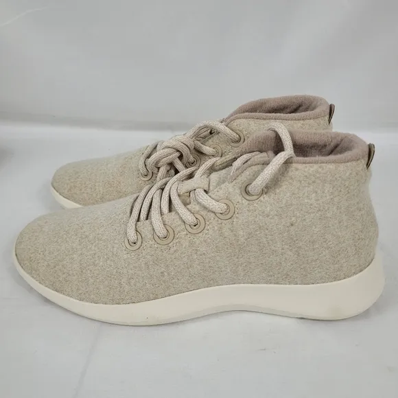 Allbirds Women's Wool Runner-up Mizzle High Top Sneaker Stony Cream Size 10 NIB