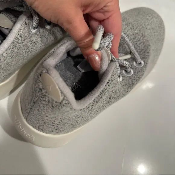 Allbirds Wool Runner Mizzles Shoes Light Gray Merino Wool Sneakers Size 8 Women