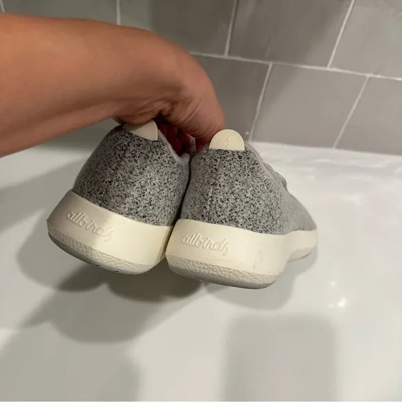 Allbirds Wool Runner Mizzles Shoes Light Gray Merino Wool Sneakers Size 8 Women