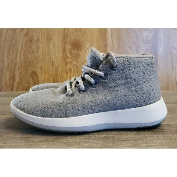 Allbirds Wool Runner Up Mizzle High Top Sneakers Womens Size 8 Gray