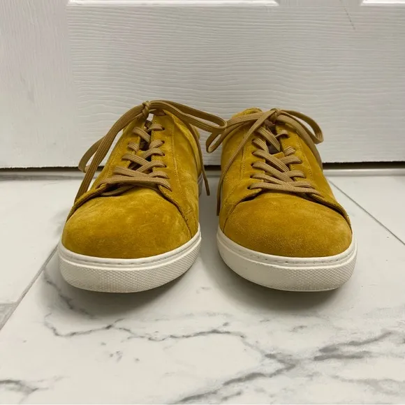 Allen Edmonds Courtside Suede Sneakers Mustard Yellow Size 11 Mens Lace Up