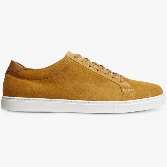 Allen Edmonds Courtside Suede Sneakers Mustard Yellow Size 11 Mens Lace Up