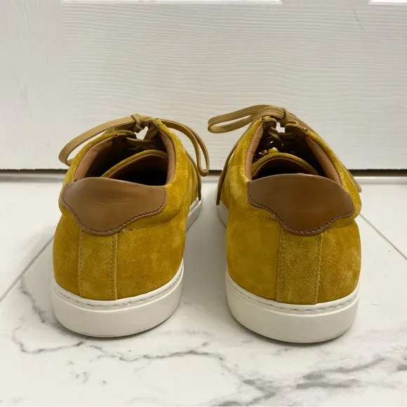 Allen Edmonds Courtside Suede Sneakers Mustard Yellow Size 11 Mens Lace Up