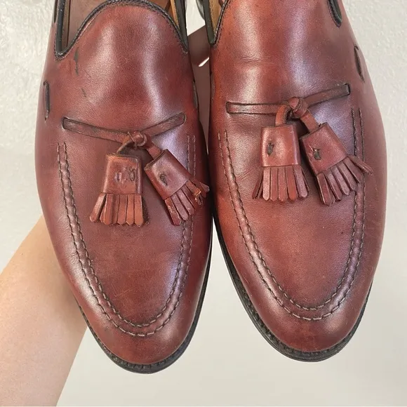 Allen Edmonds Grayson Brown Leather Tassel Loafer Size 10.5 AA