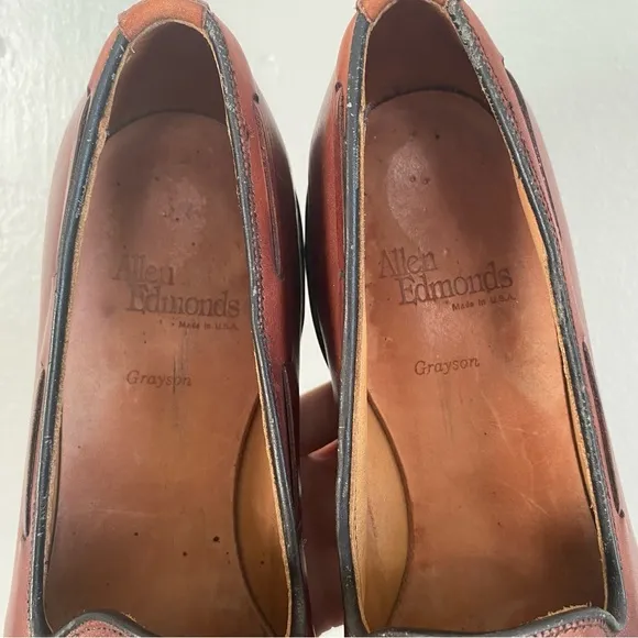 Allen Edmonds Grayson Brown Leather Tassel Loafer Size 10.5 AA