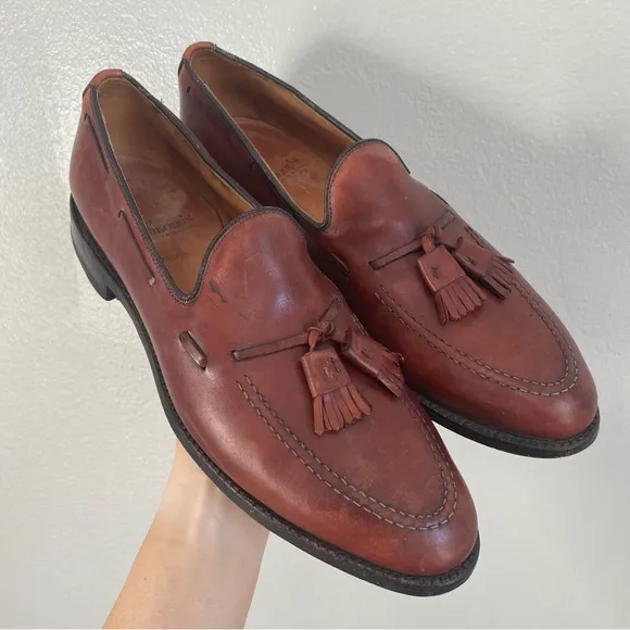 Allen Edmonds Grayson Brown Leather Tassel Loafer Size 10.5 AA