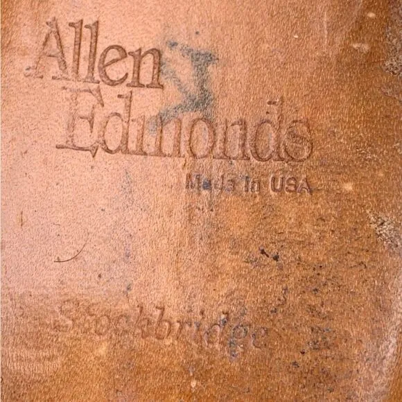 Allen Edmonds Handcrafted Brown Leather Shoes Business Casual Made in USA size 9