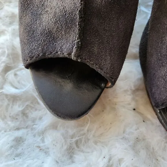 All Saints portia clog style heels gray suede