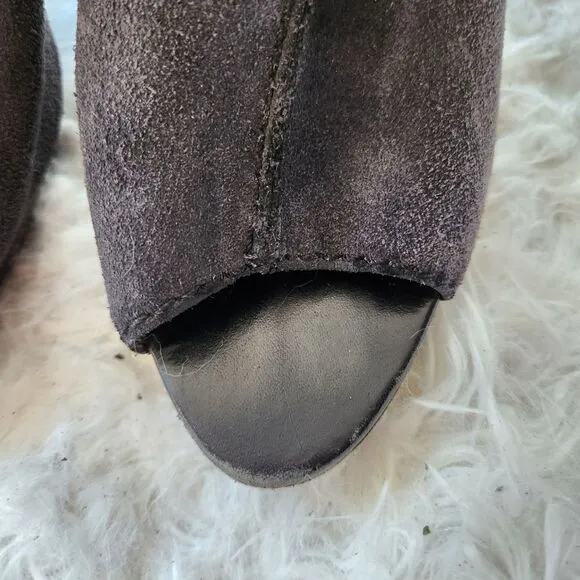 All Saints portia clog style heels gray suede