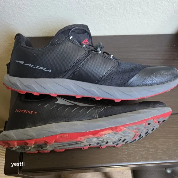 Altra Men's AL0A546Z Superior 5 Trail Running Shoes Sneakers Black Size 10.5