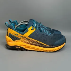 Altra Olympus 4 Men's 10.5 Blue Yellow Lace-Up Low Top Running Athletic Sneakers