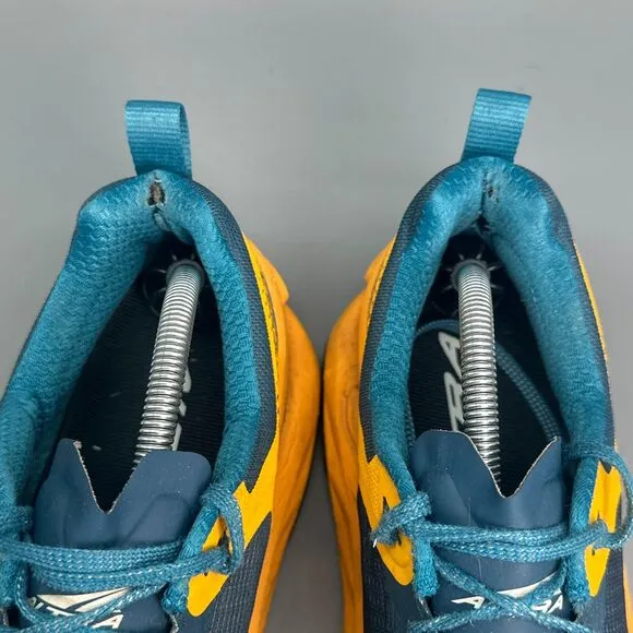 Altra Olympus 4 Men's 10.5 Blue Yellow Lace-Up Low Top Running Athletic Sneakers