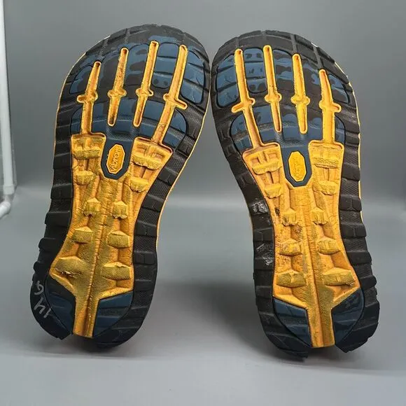 Altra Olympus 4 Men's 10.5 Blue Yellow Lace-Up Low Top Running Athletic Sneakers