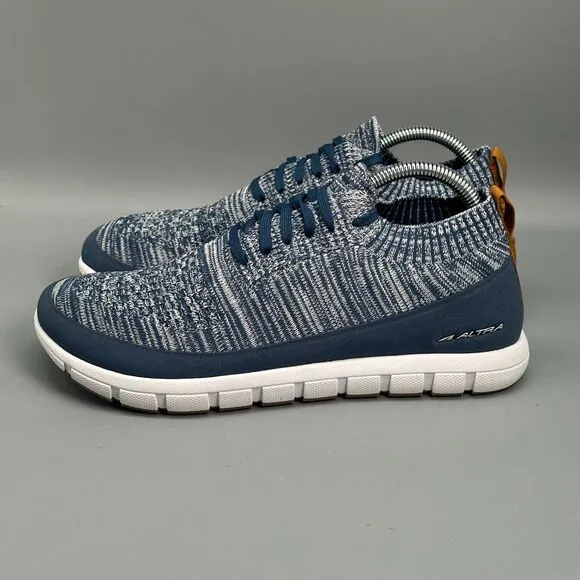 Altra Vali All Day Men's 8 Blue White Athletic Running Sneakers Lace-Up Low Top