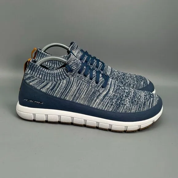 Altra Vali All Day Men's 8 Blue White Athletic Running Sneakers Lace-Up Low Top