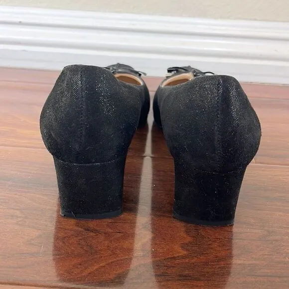 Amalfi Rangoni Luke Pump Low Block Heels Shoes With Bow