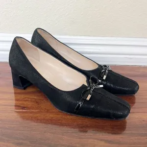 Amalfi Rangoni Luke Pump Low Block Heels Shoes With Bow