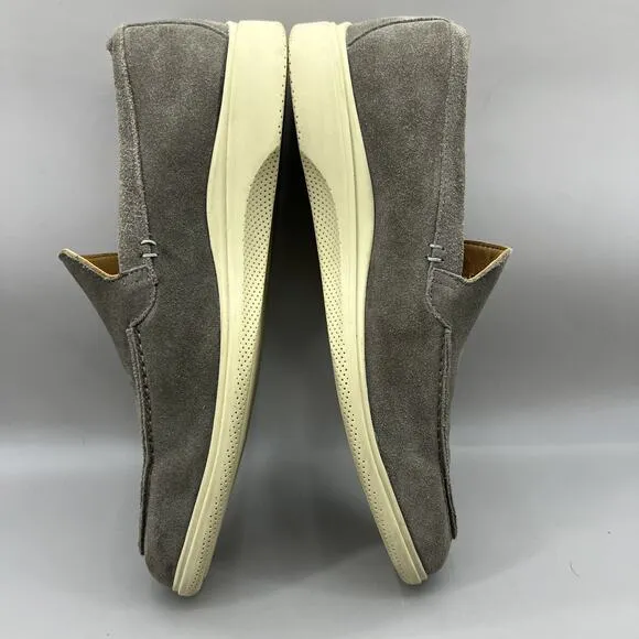 Amberjack The Loafer Men's Size 8 M Gray Suede Low Top Comfort Slip On Shoes