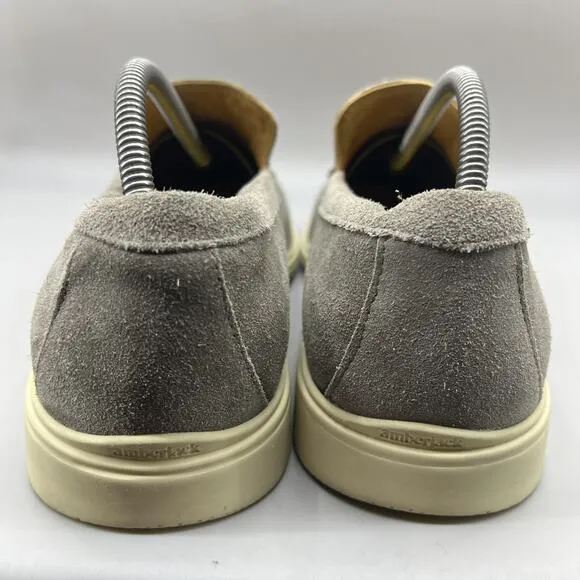 Amberjack The Loafer Men's Size 8 M Gray Suede Low Top Comfort Slip On Shoes
