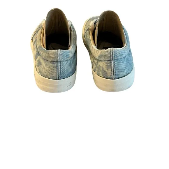American Eagle Shoes Low Top Denim Tie Dye Mens Size 9 Blue &amp; White