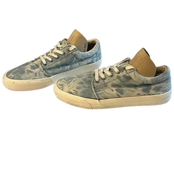 American Eagle Shoes Low Top Denim Tie Dye Mens Size 9 Blue &amp; White