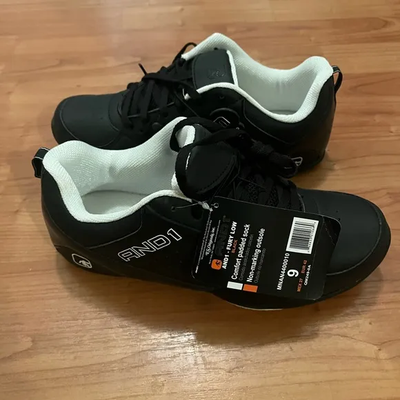 AND1 FURY LOW Men's Athletic Shoes Sneakers Size 9 Black &amp; White