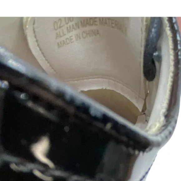 Andrew Fezza Oxford Shoes Men's White Black All Man Made Lace Up Dapper Size 6
