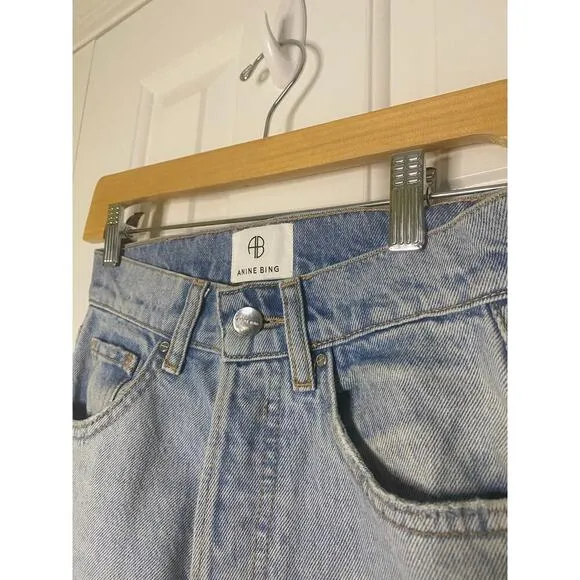 Anine Bing Sonya Jeans Classic Blue Size 23